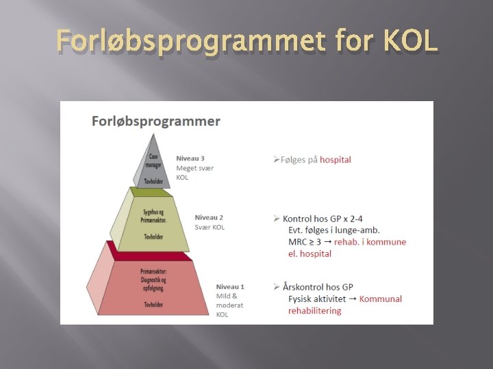 Forløbsprogrammet for KOL Forløbsprogrammet for KOL