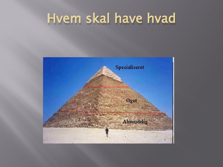 Hvem skal have hvad Specialiseret Øget Almindelig Hvem skal have hvad Specialiseret Øget Almindelig