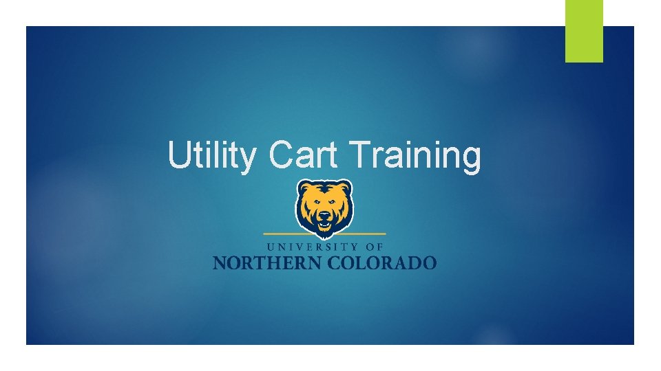 Utility Cart Training 