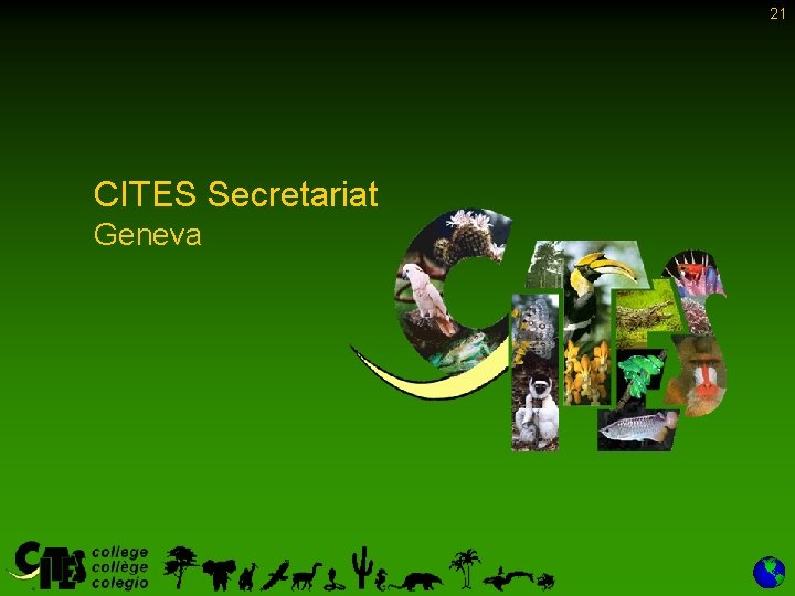 21 CITES Secretariat Geneva 21 CITES Secretariat Geneva