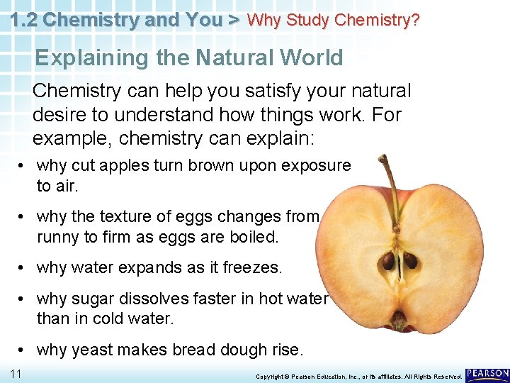 1. 2 Chemistry and You > Why Study Chemistry? Explaining the Natural World Chemistry