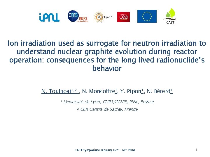  Ion irradiation used as surrogate for neutron irradiation to understand nuclear graphite evolution