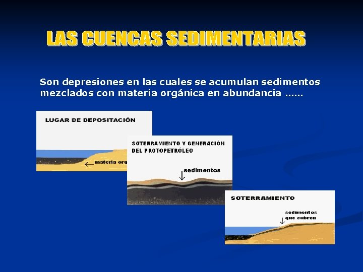 Son depresiones en las cuales se acumulan sedimentos mezclados con materia orgánica en abundancia Son depresiones en las cuales se acumulan sedimentos mezclados con materia orgánica en abundancia