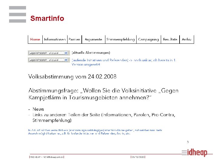 Smartinfo | ©IDHEAP - NOM@idheap. unil. ch | | 05/12/2020 | 