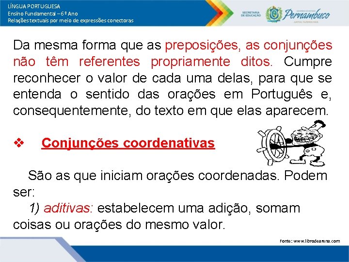 LÍNGUA PORTUGUESA Ensino Fundamental – 6º Ano Relações textuais por meio de expressões conectoras