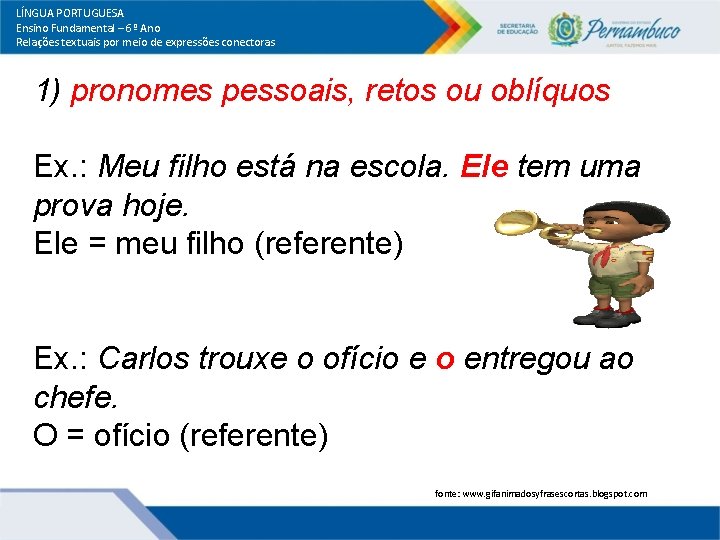 LÍNGUA PORTUGUESA Ensino Fundamental – 6º Ano Relações textuais por meio de expressões conectoras