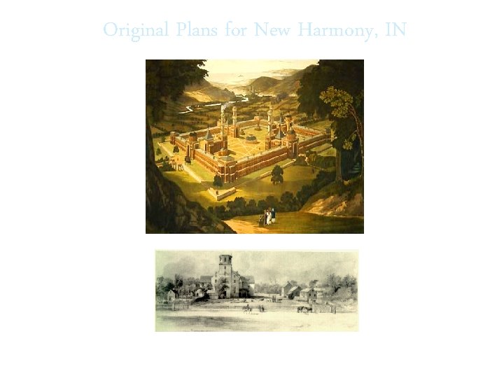 Original Plans for New Harmony, IN New Harmony in 1832 