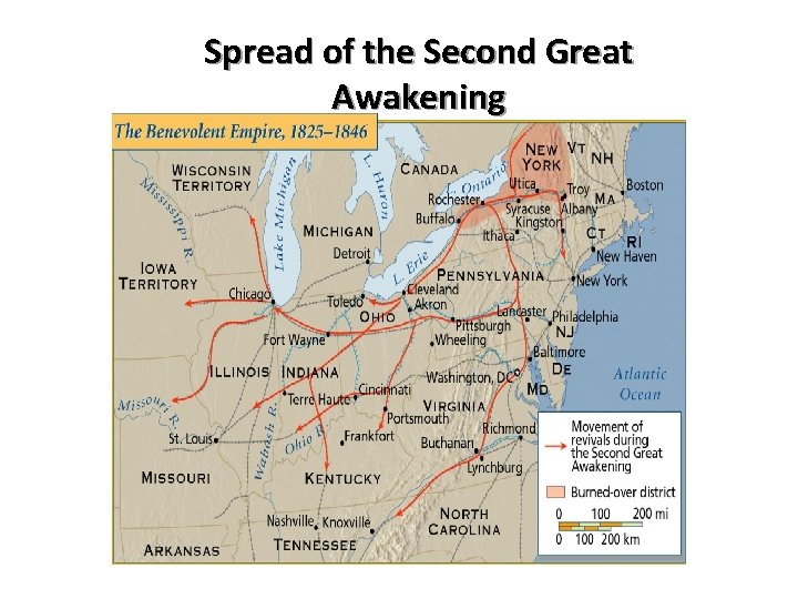 Spread of the Second Great Awakening 