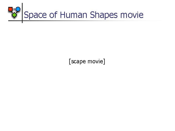 Space of Human Shapes movie [scape movie] 