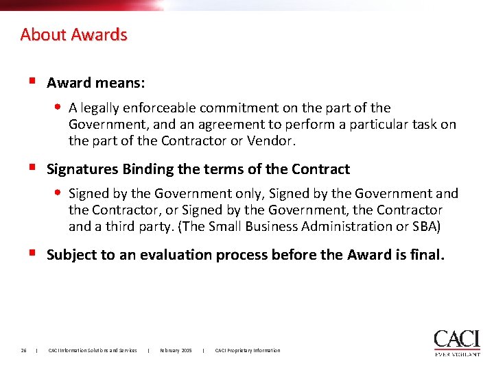 About Awards § Award means: • A legally enforceable commitment on the part of About Awards § Award means: • A legally enforceable commitment on the part of