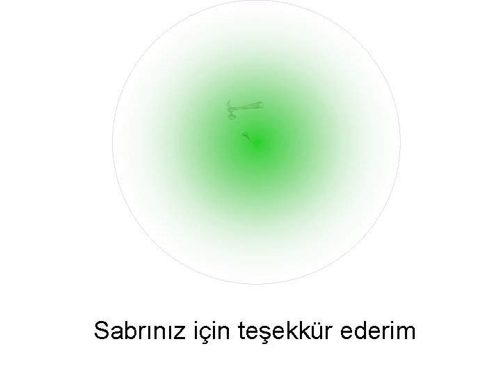 Sabrınız için teşekkür ederim 