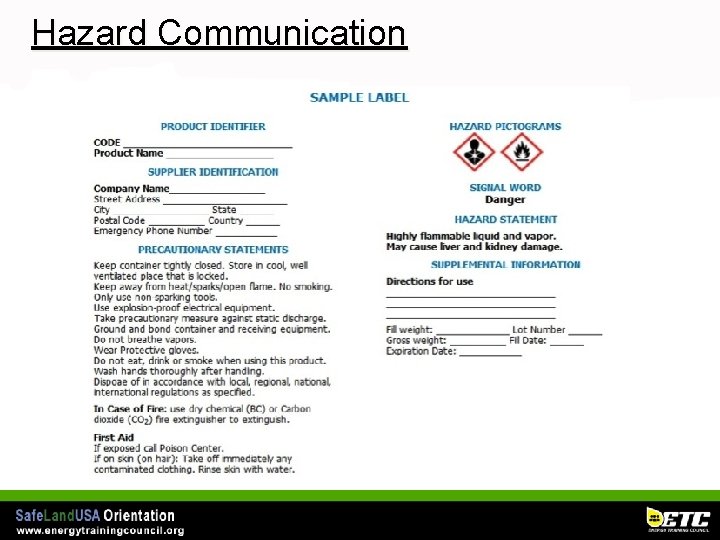 Hazard Communication 