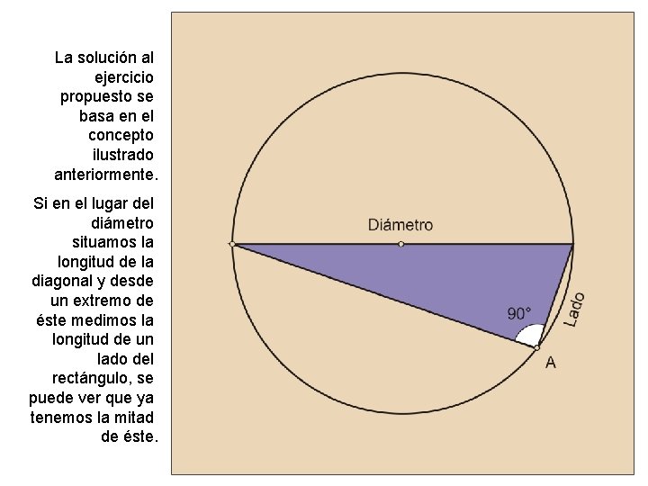 La solución al ejercicio propuesto se basa en el concepto ilustrado anteriormente. Si en