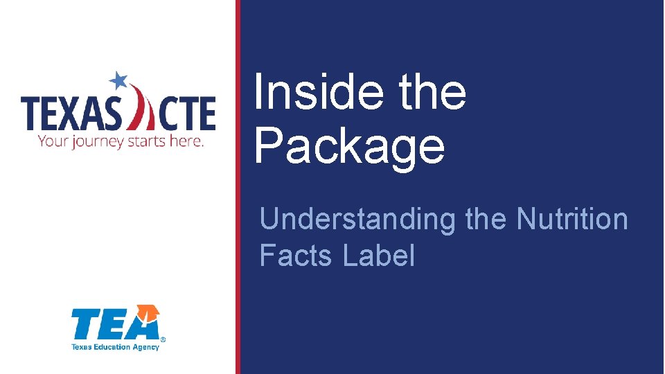 Inside the Package Understanding the Nutrition Facts Label 