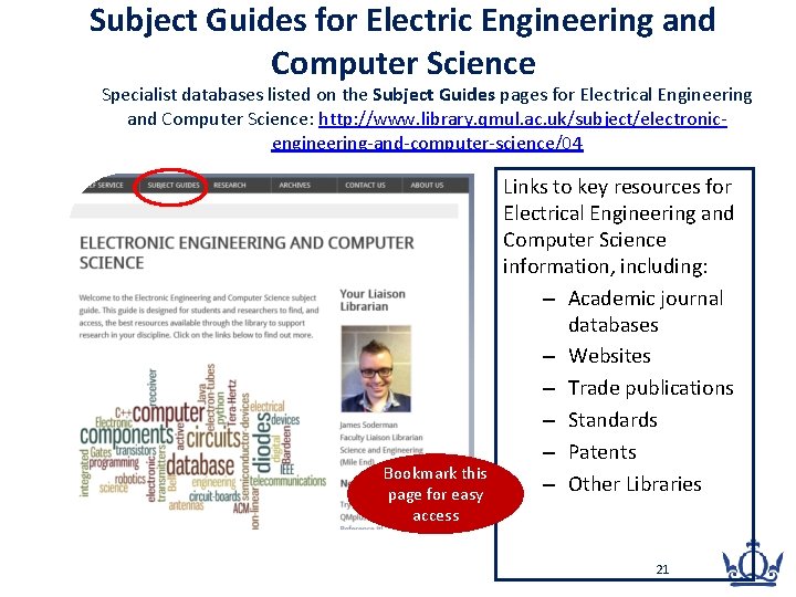 Subject Guides for Electric Engineering and Computer Science Specialist databases listed on the Subject