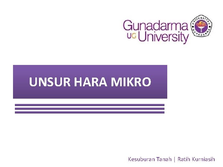 UNSUR HARA MIKRO Kesuburan Tanah | Ratih Kurniasih 