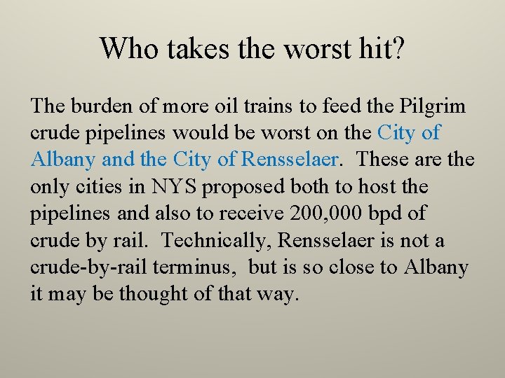 Who takes the worst hit? The burden of more oil trains to feed the