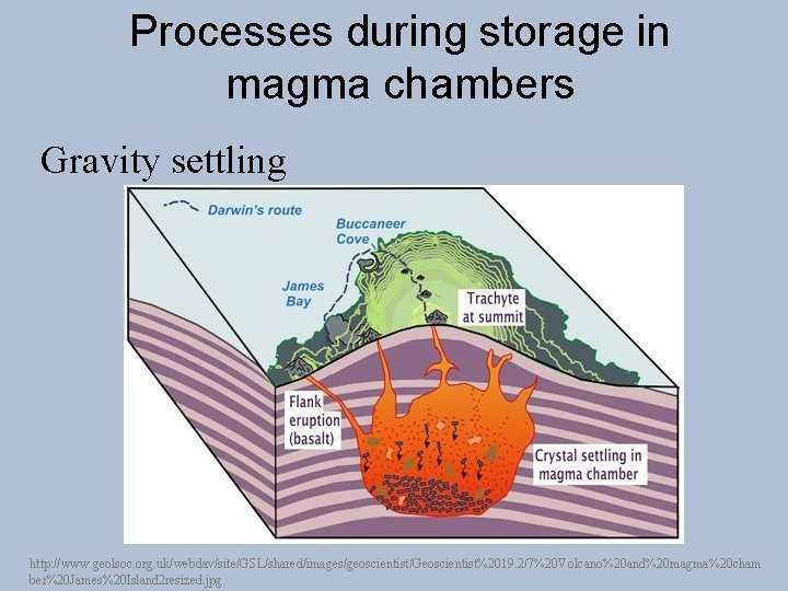 Processes during storage in magma chambers Gravity settling http: //www. geolsoc. org. uk/webdav/site/GSL/shared/images/geoscientist/Geoscientist%2019. 2/7%20