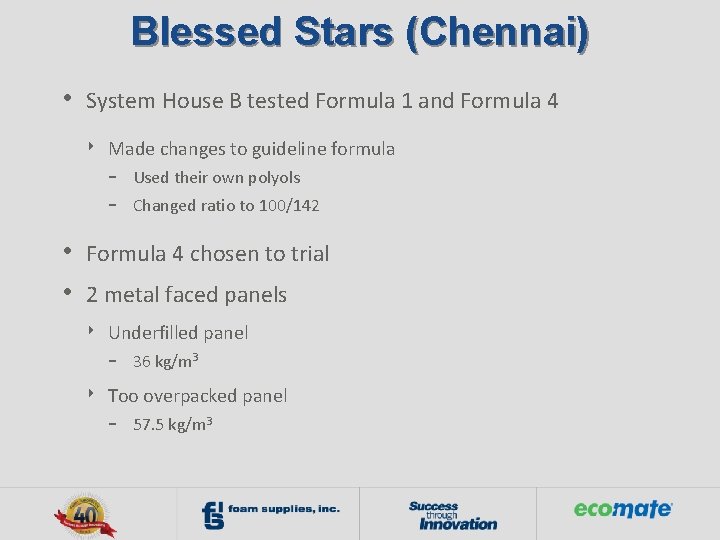 Blessed Stars (Chennai) • System House B tested Formula 1 and Formula 4 ‣