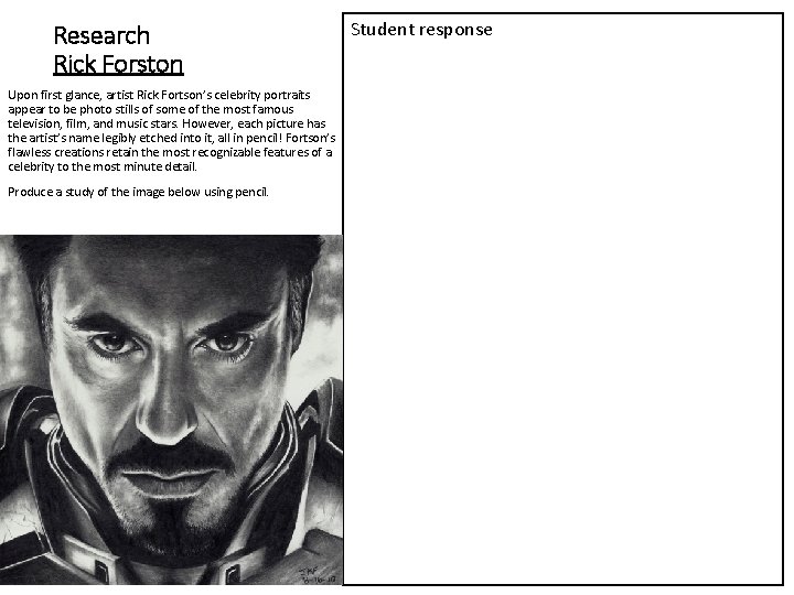 Research Rick Forston Upon first glance, artist Rick Fortson’s celebrity portraits appear to be Research Rick Forston Upon first glance, artist Rick Fortson’s celebrity portraits appear to be