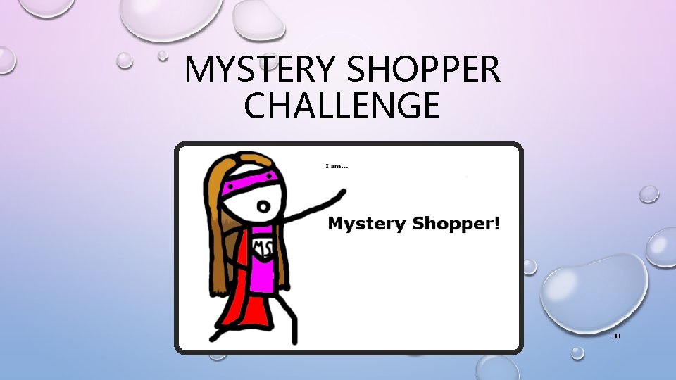 MYSTERY SHOPPER CHALLENGE 38 