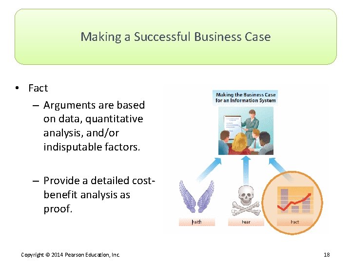 Making a Successful Business Case • Fact – Arguments are based on data, quantitative