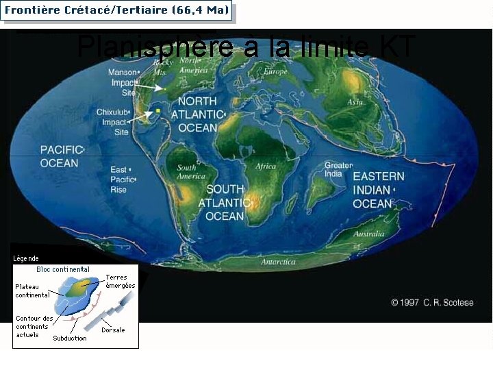Planisphère à la limite KT 