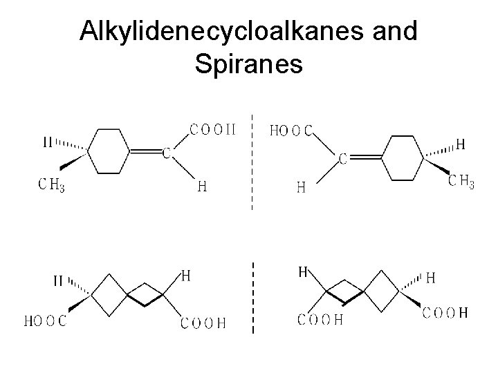 Alkylidenecycloalkanes and Spiranes 