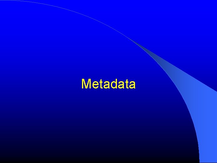 Metadata 