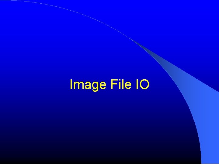 Image File IO 