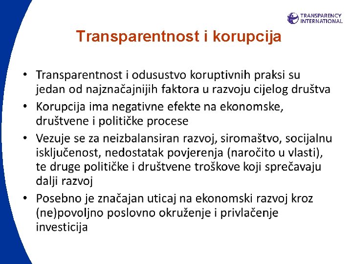 Transparentnost i korupcija 