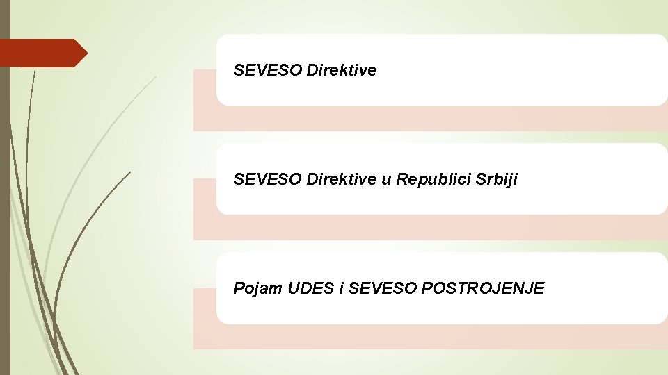 SEVESO Direktive u Republici Srbiji Pojam UDES i SEVESO POSTROJENJE 