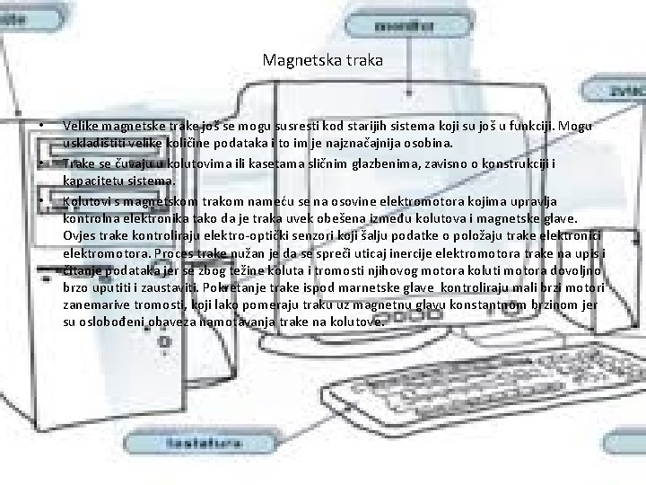 Magnetska traka • • • Velike magnetske trake još se mogu susresti kod starijih