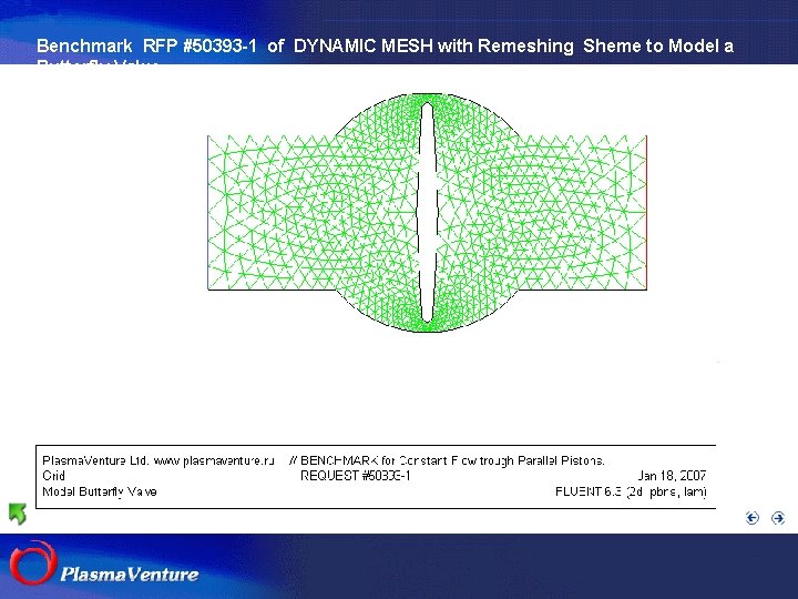 Benchmark RFP #50393 -1 of DYNAMIC MESH with Remeshing Sheme to Model a Butterfly