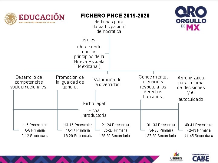 FICHERO PNCE 2019 -2020 45 fichas para la participación democrática 5 ejes (de acuerdo