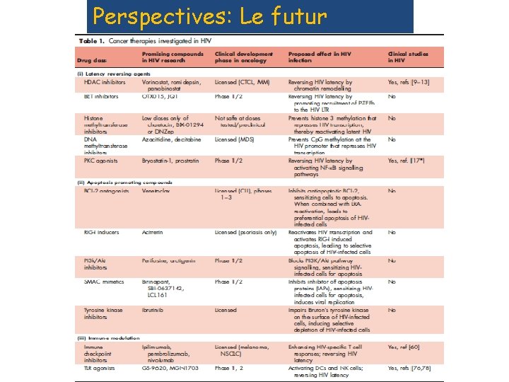 Perspectives: Le futur 