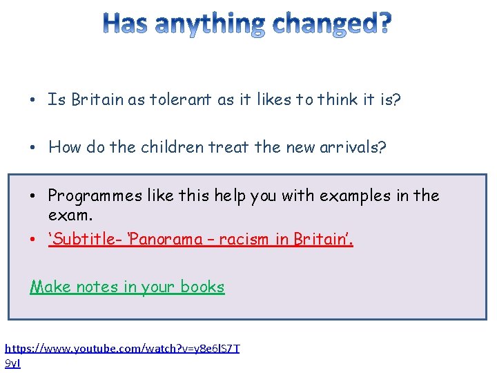  • Is Britain as tolerant as it likes to think it is? •