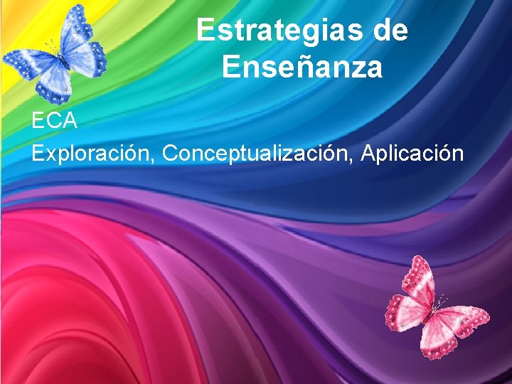 Estrategias de Enseñanza ECA Exploración, Conceptualización, Aplicación 