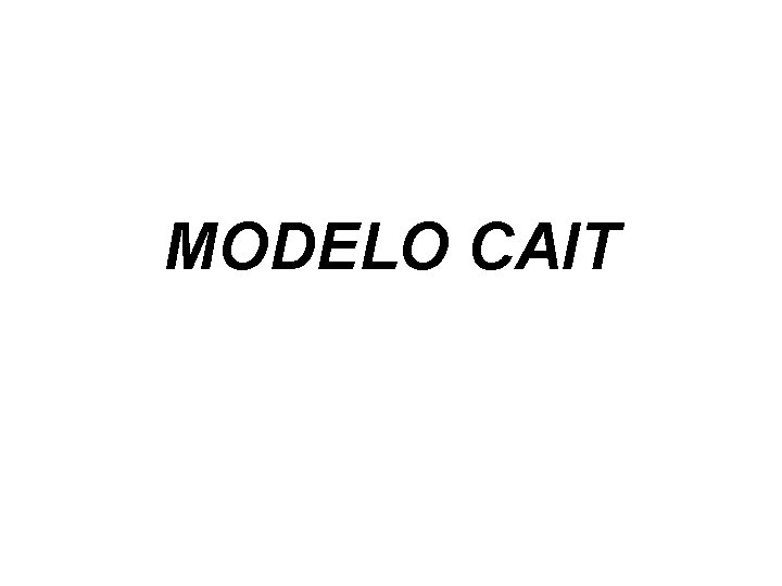 MODELO CAIT 