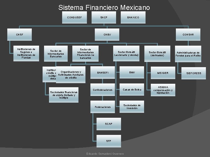 Sistema Financiero Mexicano CONDUSEF SHCP CNSF Instituciones de Seguros e Instituciones de Fianzas BANXICO