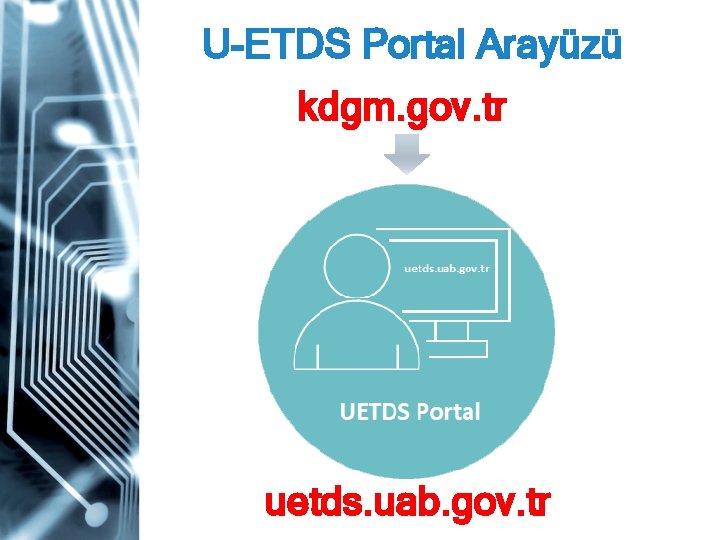 U-ETDS Portal Arayüzü kdgm. gov. tr uetds. uab. gov. tr 