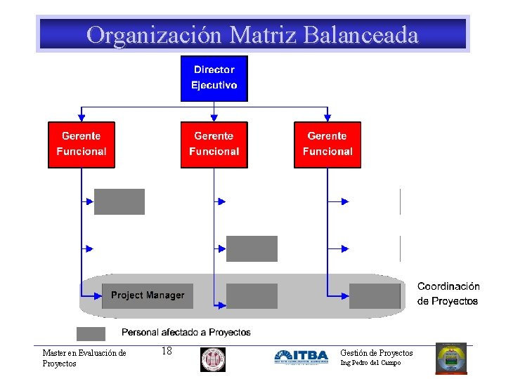 Organización Matriz Balanceada Master en Evaluación de Proyectos 18 Gestión de Proyectos Ing Pedro
