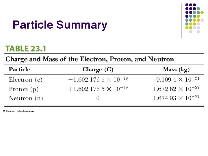 Particle Summary 