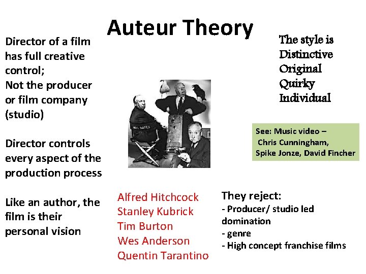 Director of a film has full creative control; Not the producer or film company