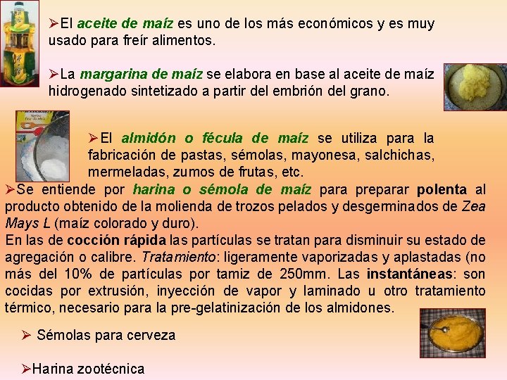 ØEl aceite de maíz es uno de los más económicos y es muy usado