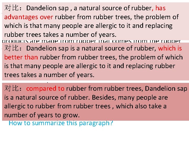  • 对比：Dandelion If you’ve ever picked you’veofprobably noticed sapa, dandelion, a natural source