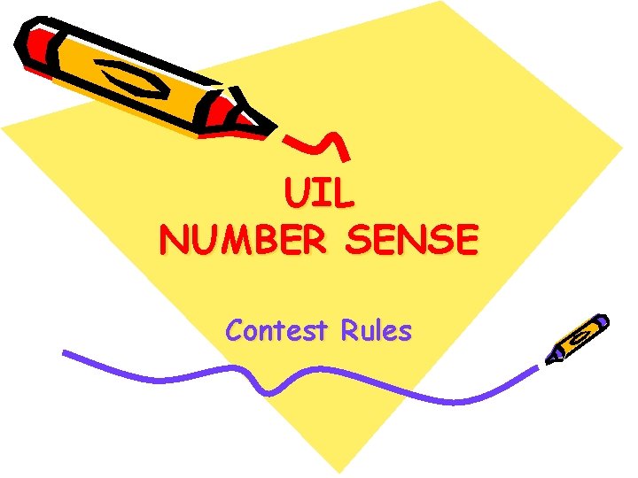 UIL NUMBER SENSE Contest Rules 