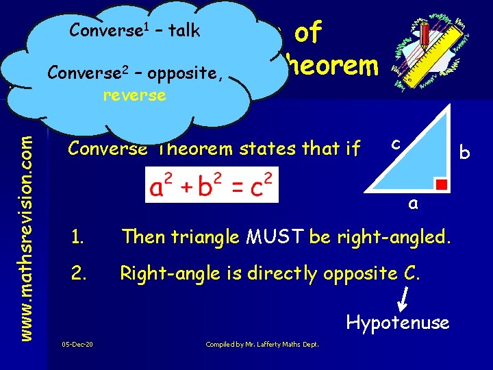 Converse 1 – Converse talk www. mathsrevision. com Nat 5 of 2 – opposite,