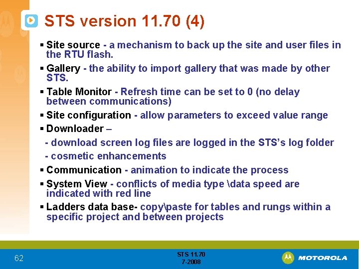 STS version 11. 70 (4) § Site source - a mechanism to back up