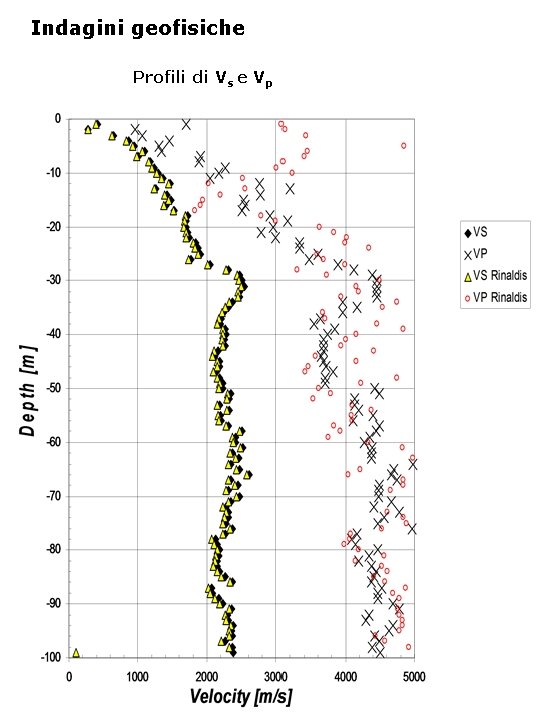 Indagini geofisiche Profili di Vs e Vp 